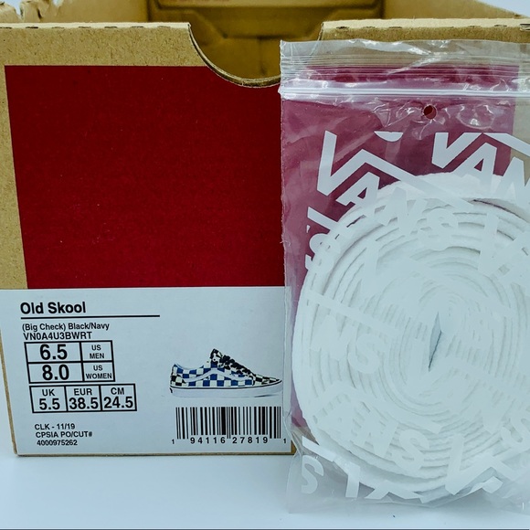 VANS OLD SKOOL Big Check (Navy-Black) - Picture 8 of 8